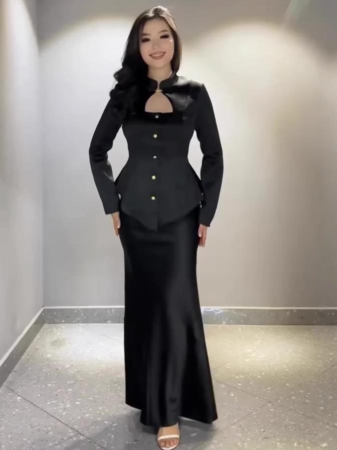 2025 Autumn Sexy Long Sleeve Fashion Dress Set for Women