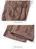 Men's Summer Cotton Workwear Cargo Shorts - Washed, Casual, Multi-Pocket, Straight Leg Bermuda.