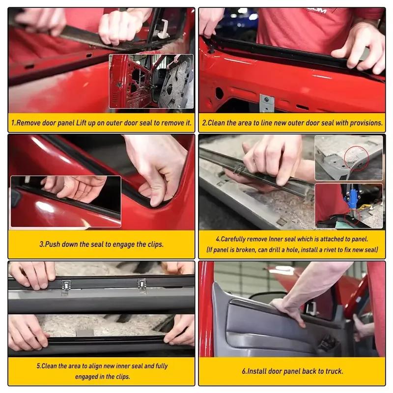 2Pcs Window Weatherstrip Sealing Belt For HONDA Civic 1991-1995 72410‑SR3‑003 Waterproof Door Windows Glass Sealing Trim Strips