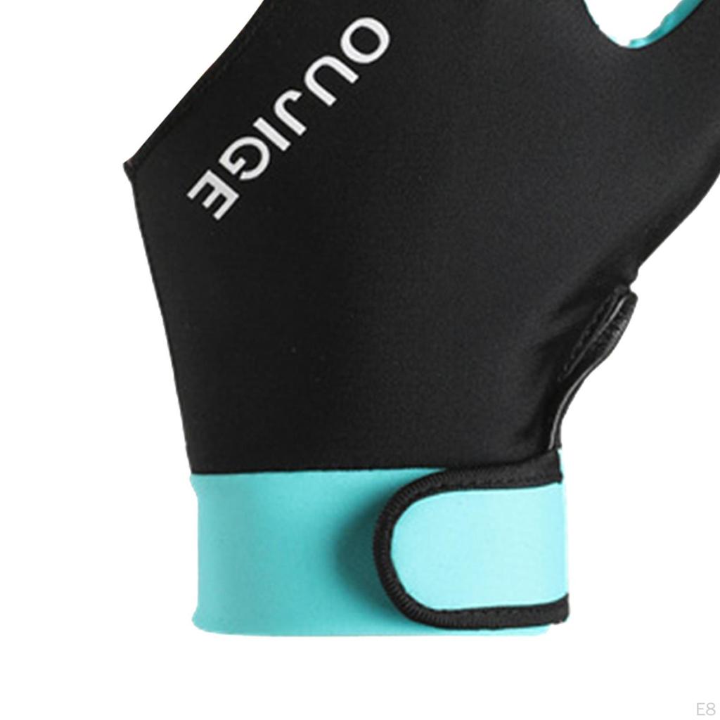 Billardhandschuh 3 Finger Pool Atmungsaktive Queuehandschuhe Spiel für Männer Frauen,