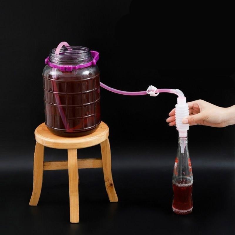 3Pieces Filtration System Beer Strainer Set Auto Priming Design Wine Siphon Tube Hose for Wine Making Home Brewing Tool