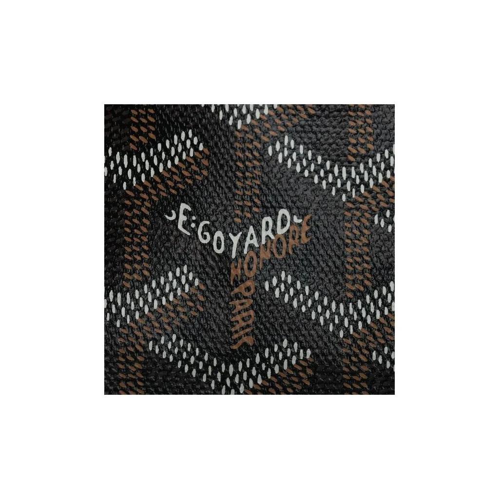 GOYARD Sénat All-Over Print Zipper Clutch Canvas and Calfskin Key Case Nano Unisex Couple's Style Black and Brown