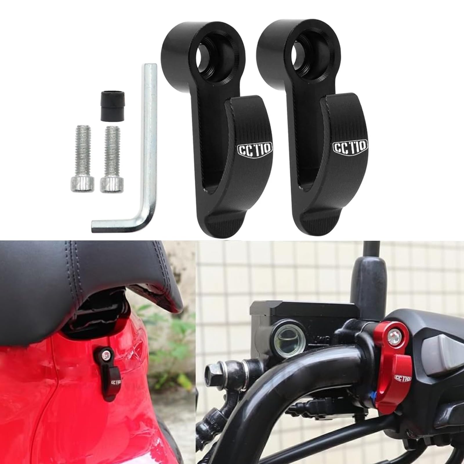 

DOMOPAY Для Cross Cub CC110 (JA45/JA60/JA10) Аксессуар для модификации, Передний крюк, Многофункциональный крюк для шлема, Передний крюк, Велоаксессуары (Черный 2) чёрный