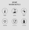 Ton Ton Durable High-Temp Resistant Outdoor Sports Water Bottle with Straw