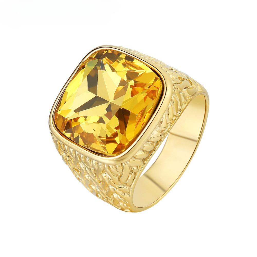 2026 Schmuck, Personalisierte Mode und Schlichtheit, Europäischer und Amerikanischer Gold Edelstein Schmuck Zubehör Ring