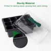 5-Set Seedling Starter Trays Kits 12 Cells per Trays Garden Propagator Set with Dome and Base Humidity Adjustable Plant Growing Starting Kit Plus 5 P