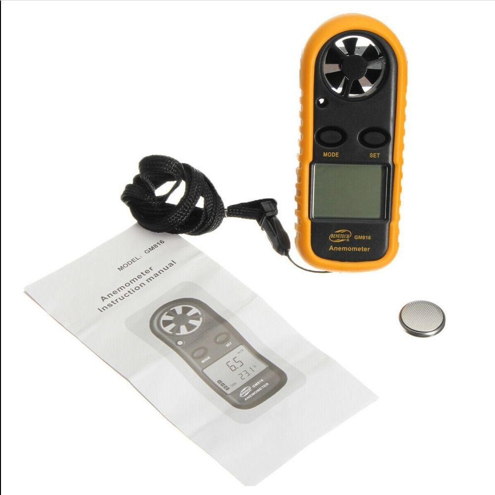 Mini Design Wind Speed Meter LCD Backlight Display Temperature Tester  Outdoor Use