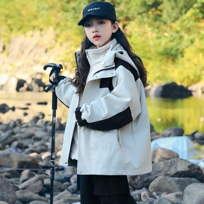 

Демисезонная куртка-ветровка 3-в-1 для девочек - Модная толстая куртка для девочек-подростков на осень/зиму 2025 160 cm