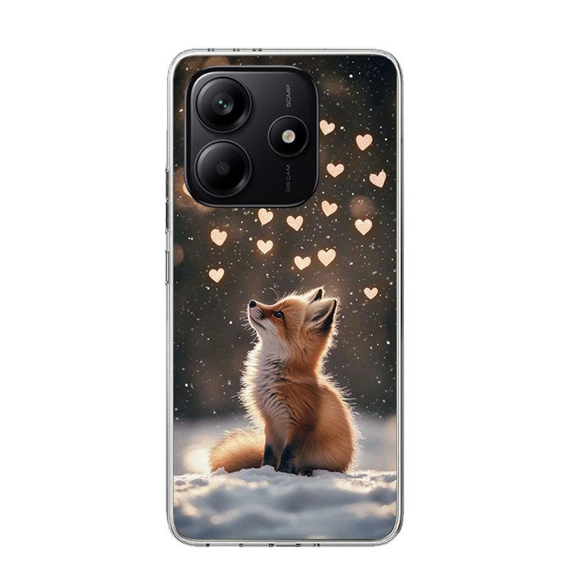 Tier Fuchs Handyhülle Für Xiaomi Redmi Note 15 14 13 12S 12 Pro Plus 11S 11E 11 11T 10S 10 Kunst Weiches Muster Cover Redmi Note 14