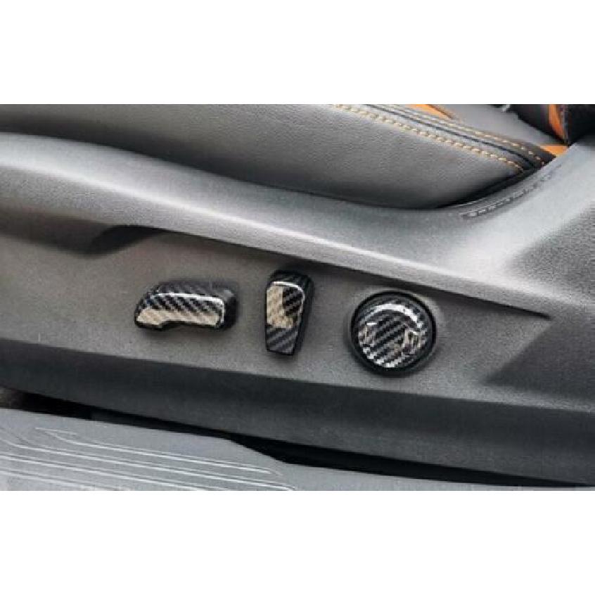For Subaru Outback -23 Carbon Fiber Seat Adjust Handle Button Cover trim 5x