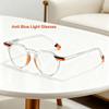 New Fashionable Round Frame Women'S Flat Light Glasses Outdoor Neutral Hd Color Blocked Design Anti Blue Light Glasses