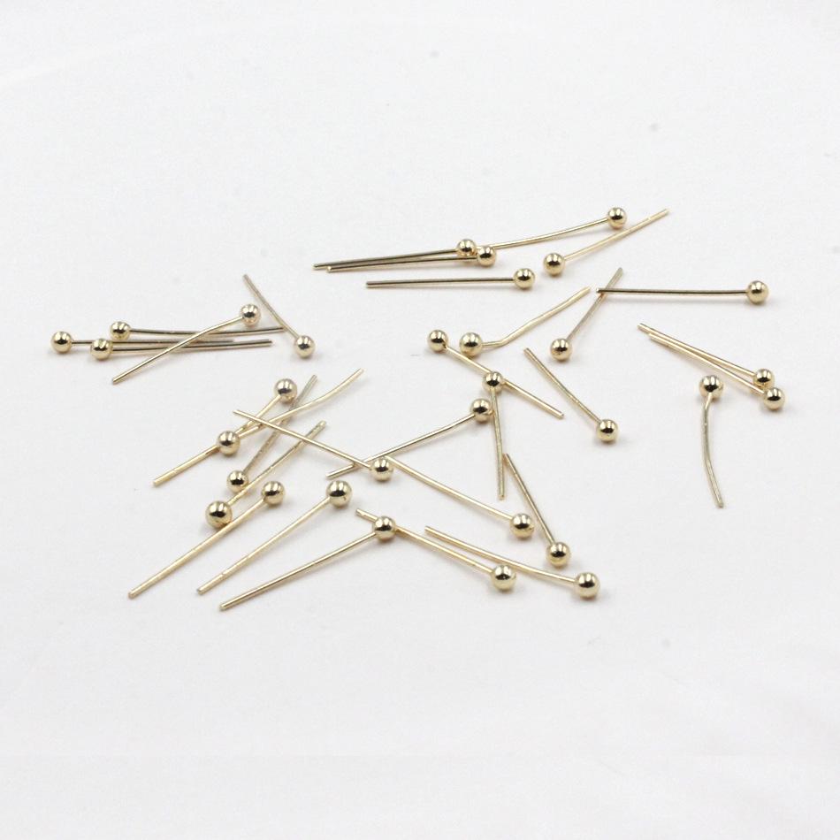 14K Gold Filled Round Head Beading Needle for DIY Jewelry Making - Durable, Color-Retention Pin for Pearl Pendants & Earrings