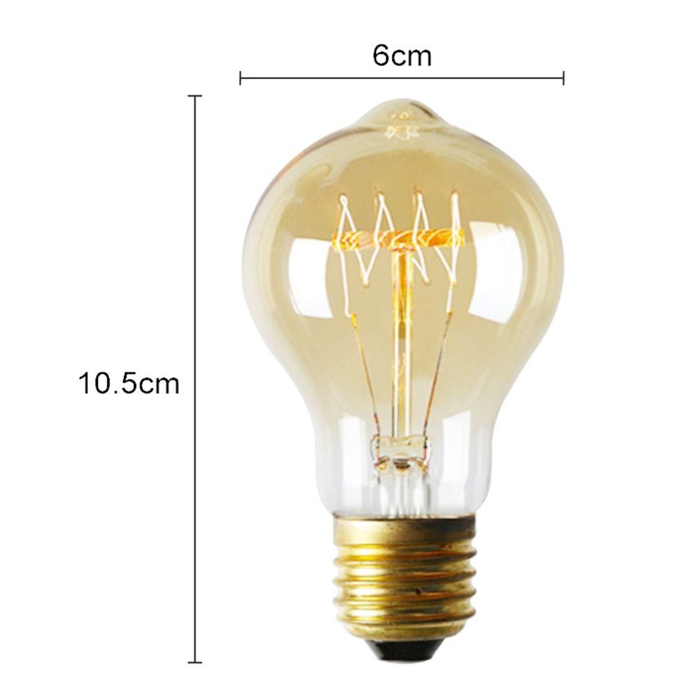 40W Bright Decoration Ball Light Screw Connector Vintage Retro Bulb Edison Lamp Glass Filament