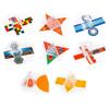 8 Pieces Geometric Solids Learning Toy Portable Math Manipulatives 3D Shapes & 2D Folding Nets for