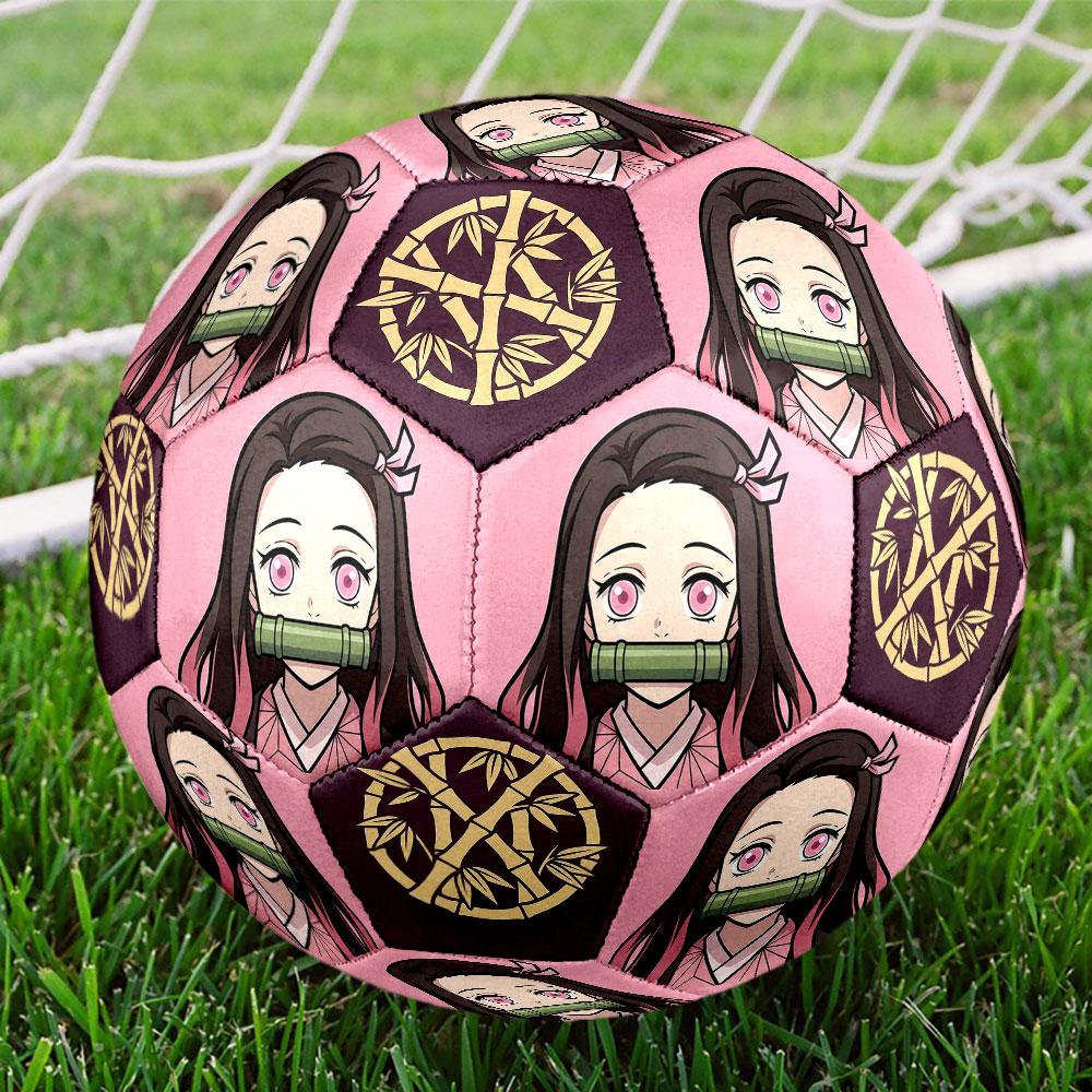 1pc Demon Slayer Kimetsu No Yaiba Soccer Ball Size 5 Indoor Soccer Ball Fashion Colorful Backyard Game - Great For Sports Fans Gift HE29