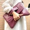 Fashion  Storage Bag Document Bagluxury Crocodile Pattern Women's Briefcase,large Capacity Solid,ladies Simple Clutch Bag
