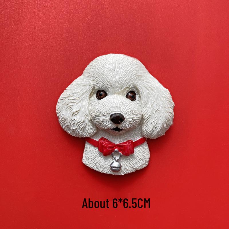 3D Shiba Inu & Pomeranian Dog Fridge Magnet - Teddy Magnetic Pet Decor Sticker