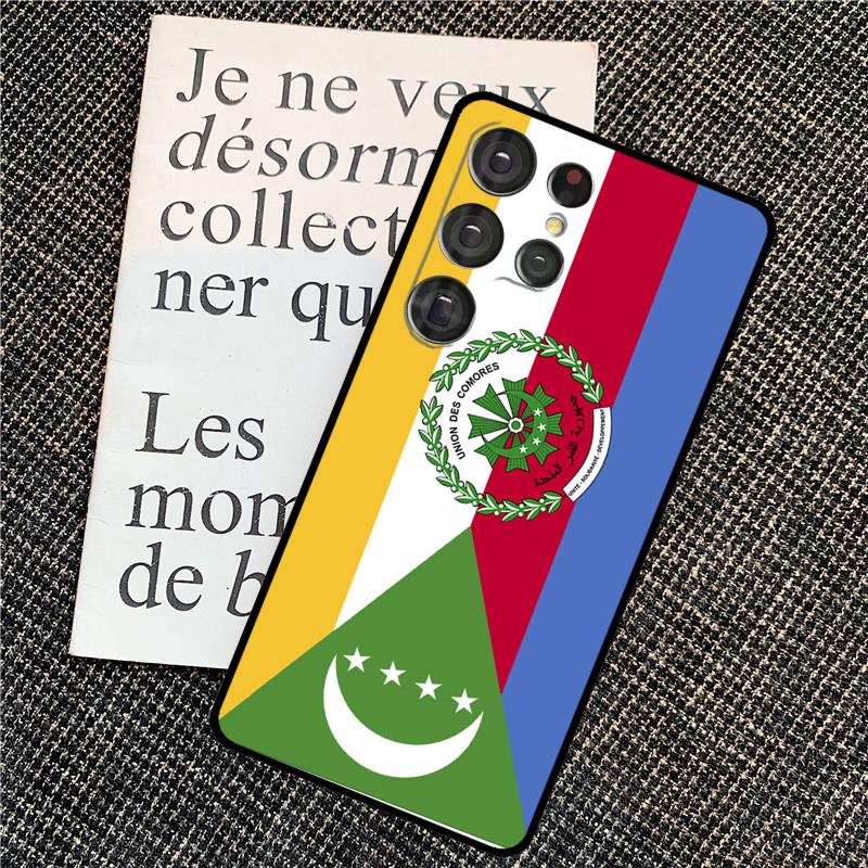 Comoros Flag Case For Samsung Galaxy S25 S24 Ultra S20 S21 S22 S23 Ultra S9 S10 Plus S25 FE Back Cover