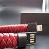 Portable Woven Leather Faux Mini Typec Micro Usb Charging Bracelet Data Cable