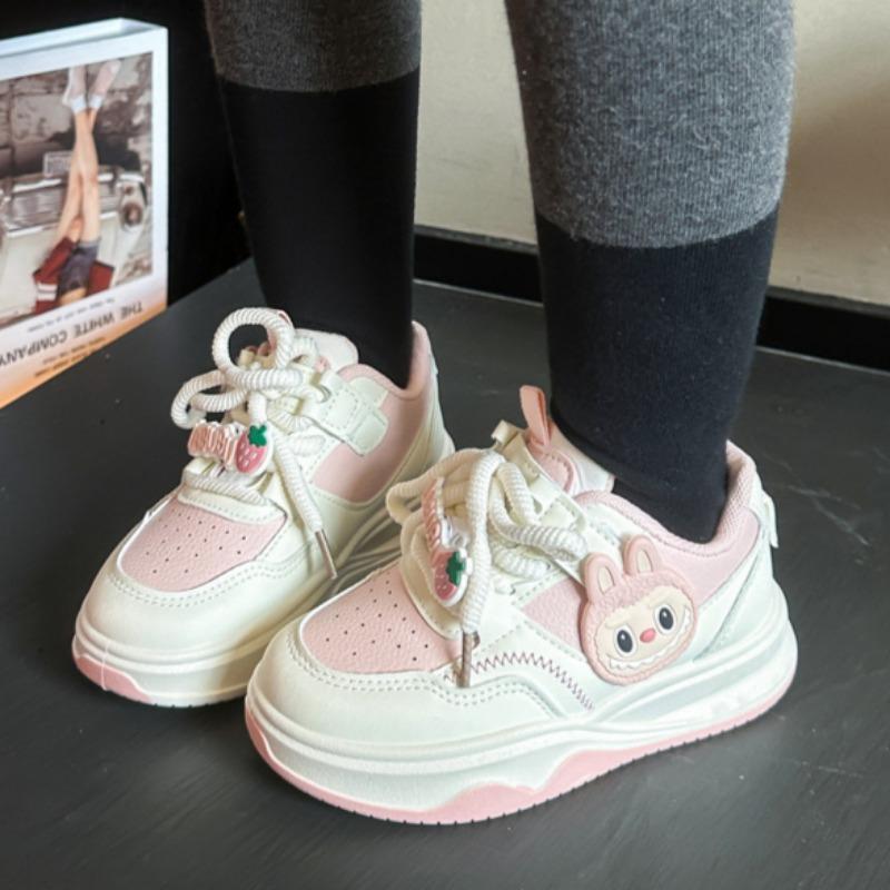 Dziecięce buty sportowe Modne białe buty Miękkie podeszwy Buty codzienne dla dziewczynek