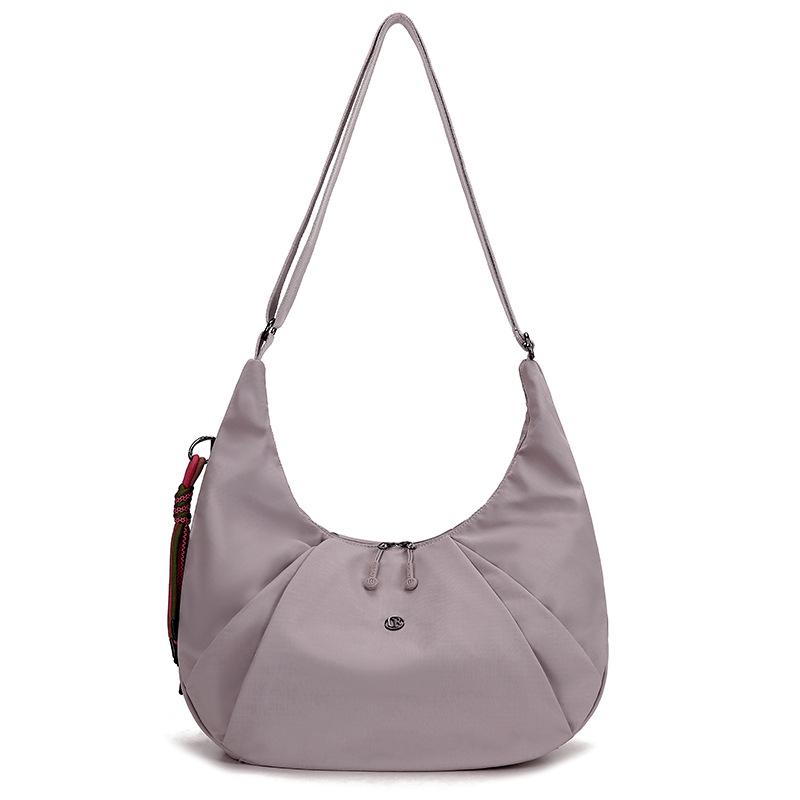 2026 Summer Women's Lightweight Nylon Crossbody Bag - Large Capacity, Simple, Casual, Commuting Style