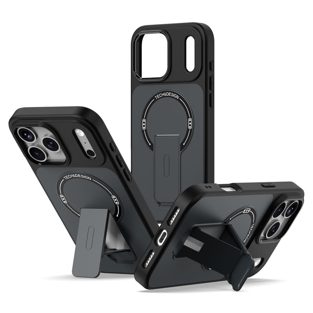 Applicable To iPhone17ProMax Fanjiang Magnetic Mobile Phone Case iPhone16Pro Bracket Anti-drop 15 Protective Case