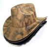 Men and women autumn and winter big-brimmed top hat woolen one-word top western cowboy hat jazz hat
