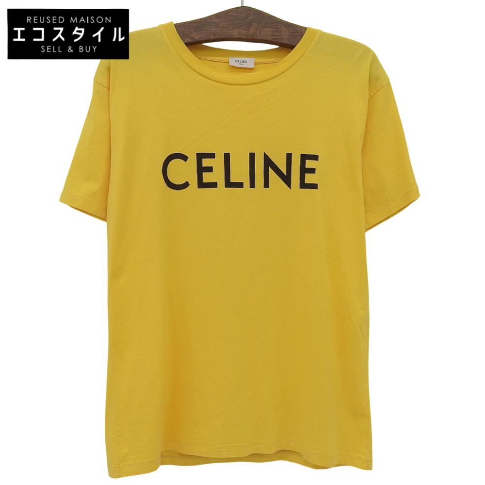 

CELINE Men s Yellow Logo T-Shirt, Size XS, 2X681671Q tops XS yellowUsed