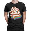 LGBT Pride Be You Ally Rainbow Flag Retro Vintage Classic Graphic 100% Cotton T-Shirt Tees Tops