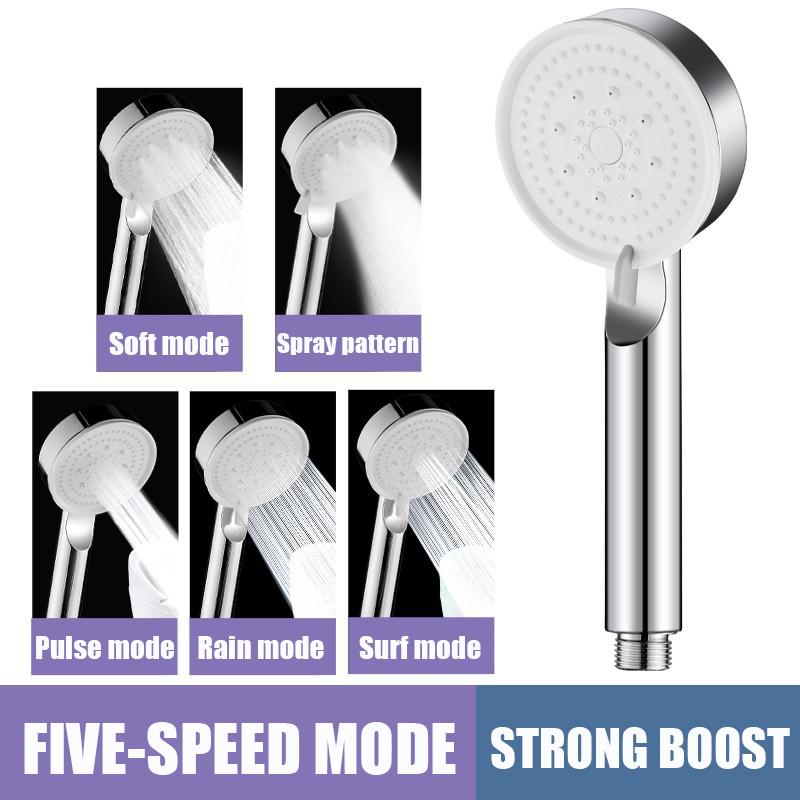 Shower Head Water 5mode Shower Water Saving Spray Nozzle Adjustable High Pressure Head Of A Shower Hygienic Bathroom Accessories