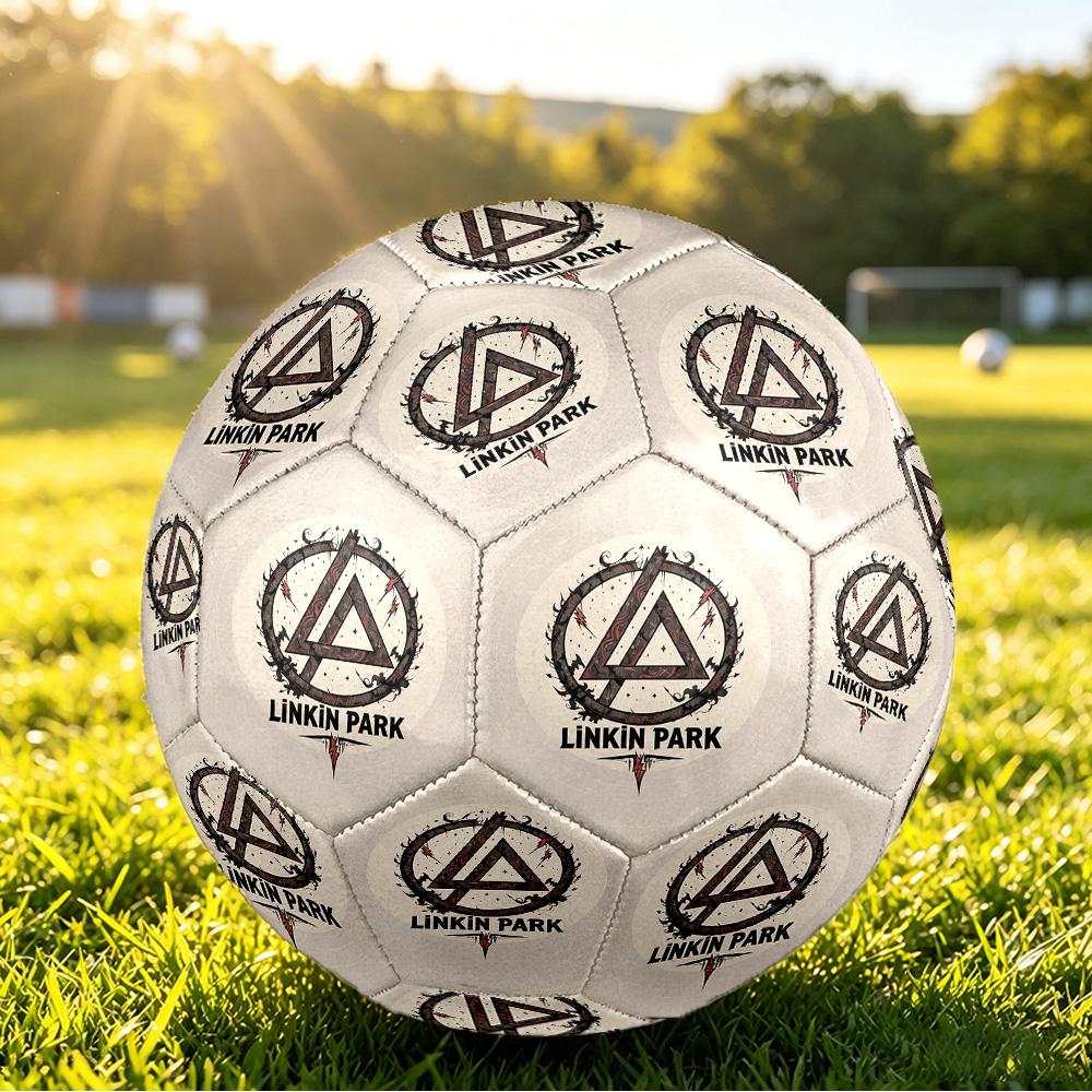 Linkin Park Print Standard Size 5 Soccer Ball Durable Shock?Absorbing Ball For Training Match Outdoor Play