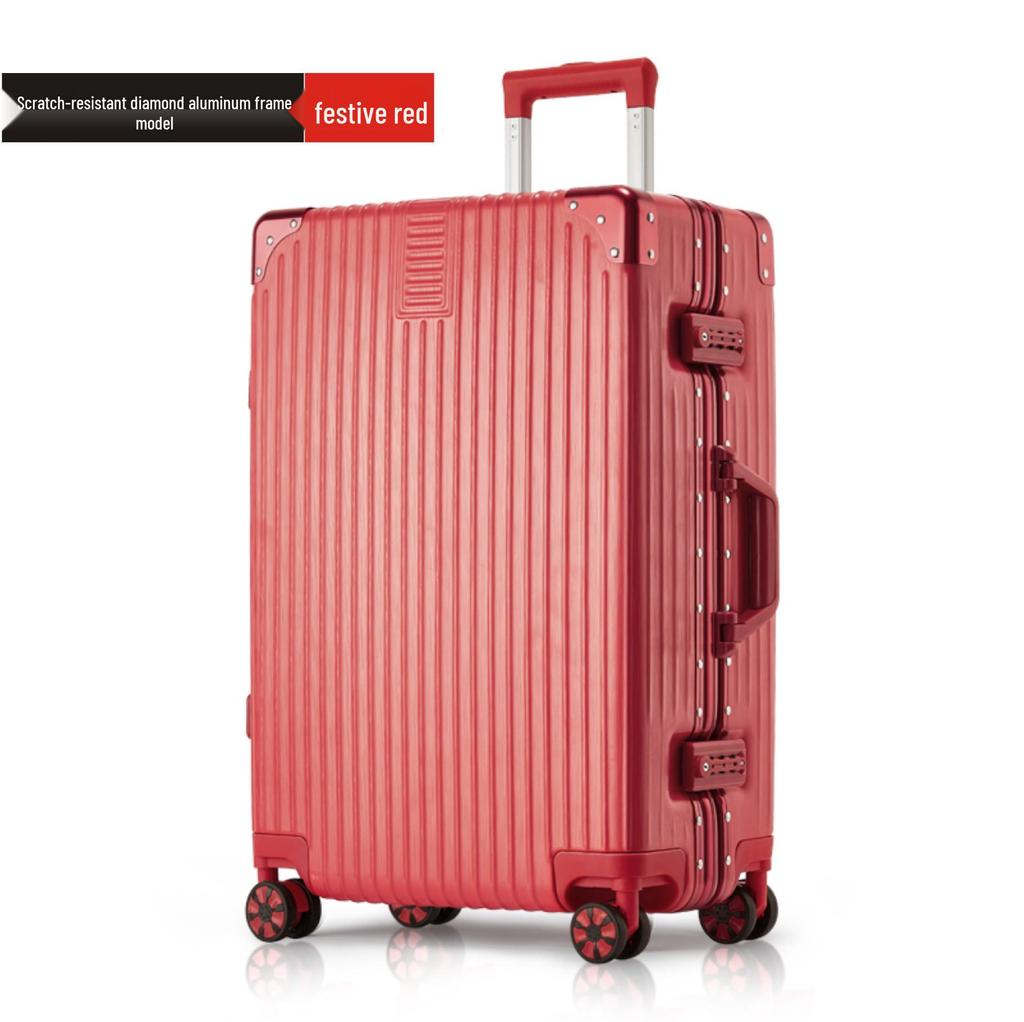 Aluminum Frame Luggage with Universal Wheels: 20", 24", 26" & 28" Carry-On Options for Students & Travelers