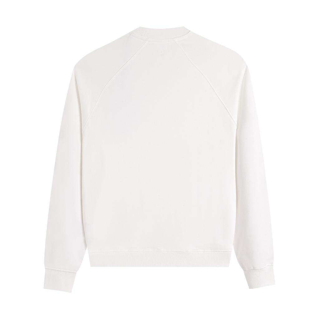 216 AMI 2025 Høst og Vinter Ny Stor Hjerte Logo Høy Kvalitet Bomull Rund Hals Hettegenser Menn Pullover