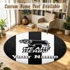 Round Rug Custom NameDerby County Pattern Non Slip Carpet Home Floor Decor