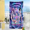 Demon Hunter Girls Customized Name Beach Towel Super Soft & Absorbent Ideal for Travel Outdoor Swim Pool Yoga Surf Camping Hiking Gym Gift Holiday