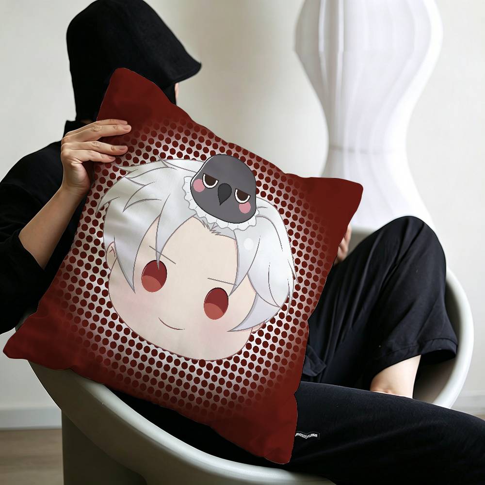 cute Love and Deepspace Sylus chibi art Personalized picture text home decorative pillows Household Gifts 45x45cm