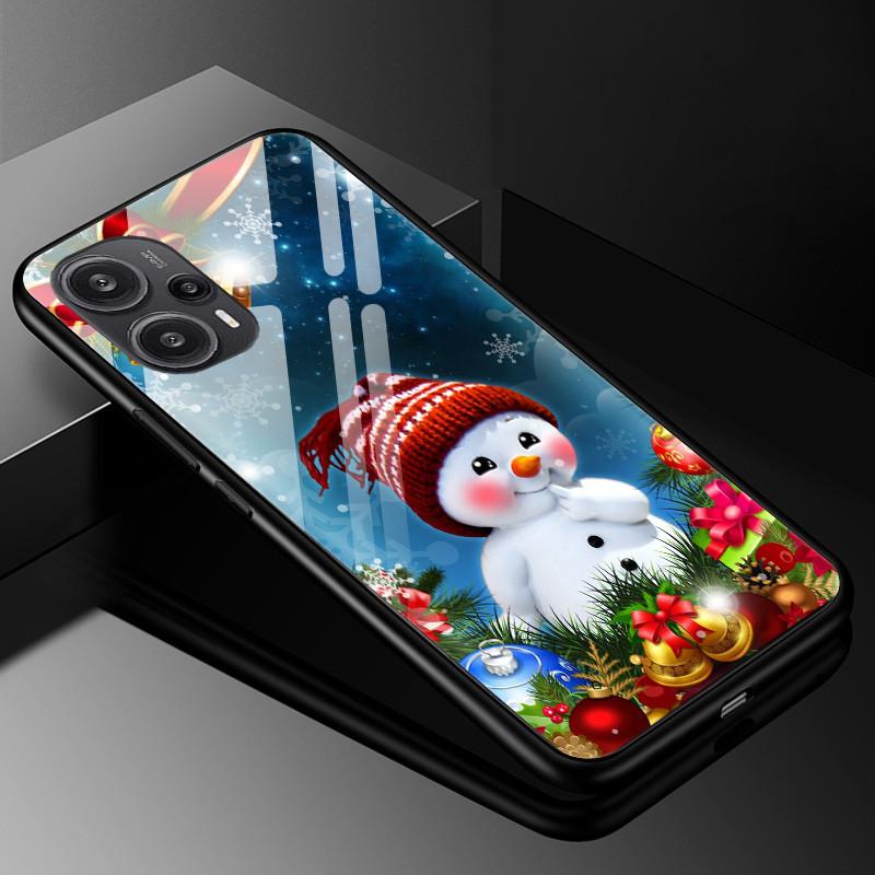 Tempered Glass Phone Case For Xiaomi Poco F5 5G F5Pro Cover Poco F5 Pro Redmi Note 12S 12C 12 4G Luxury Hard Back Bumper PocoF5