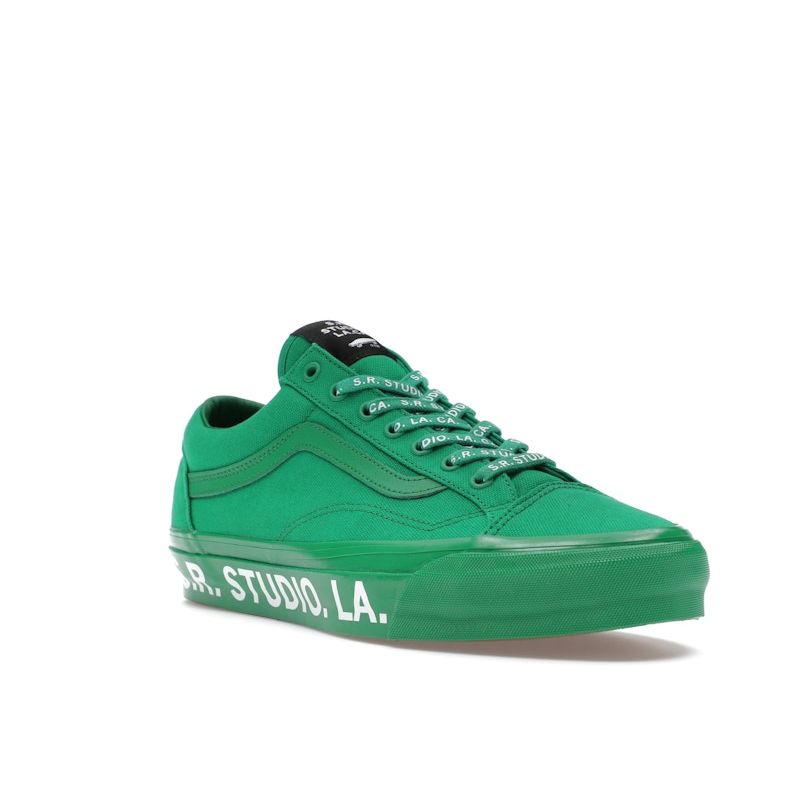 Vans S.R. STUDIO. LA. CA. X Old Skool Reissue 36 Vibram Green Unisex Sneakers White VN000S53Y9H