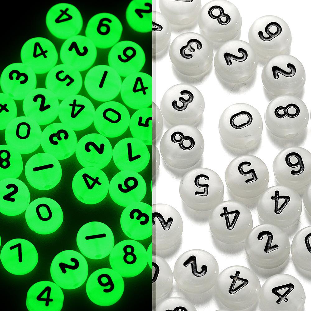 100 Stück/Beutel 7mm Acryl Buchstabenperlen Alphabet Rund Flach Lose Perlen Handgefertigt Für DIY Armband Schmuckherstellung Zubehör