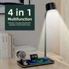 JEDI Multifunction LED Desk Lamp with BT Speaker Wireless Charger with Digital Clock for Office