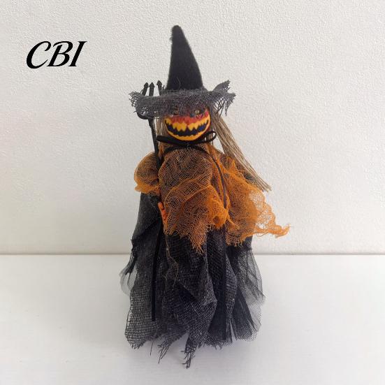 Halloween Festive Accents Decorations, Spooky Ghost Witch Doll, Tree Top Star, Decor Reusable Desktop Decoration Doll Ornaments, Trick or Treat