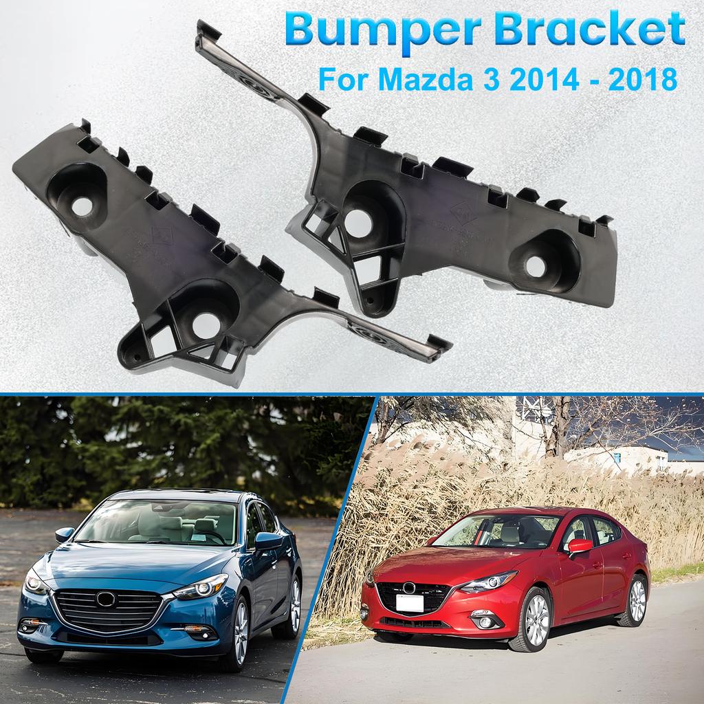 2 st För Mazda 3 Sedan SV Sport 2014 2015 2016 2017 2018 BHN1500T1F Höger & Vänster Främre Stötfångare Fästen Stöd