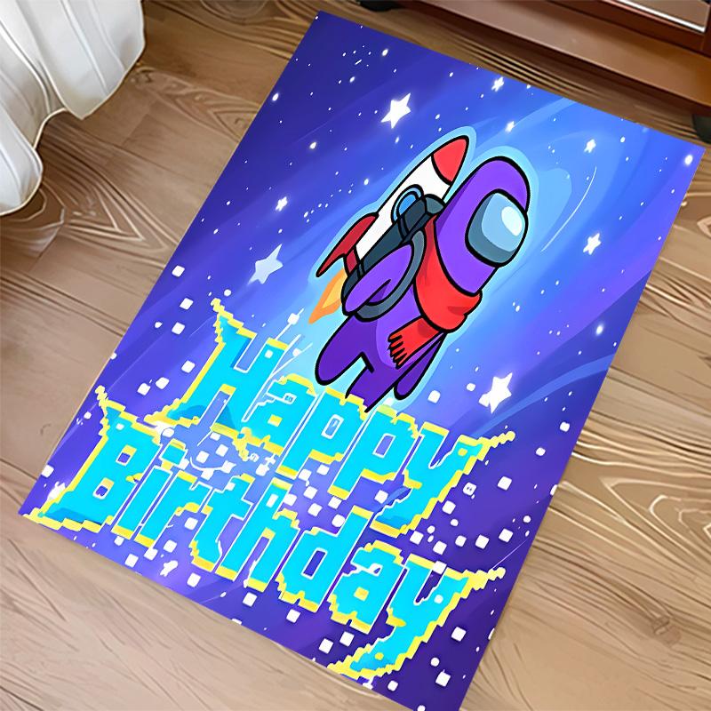 Among Us Print Area Rug-Soft,Washable Non-Slip Indoor Mat Office Chairs,Living Room,Home Office Decorative Rug