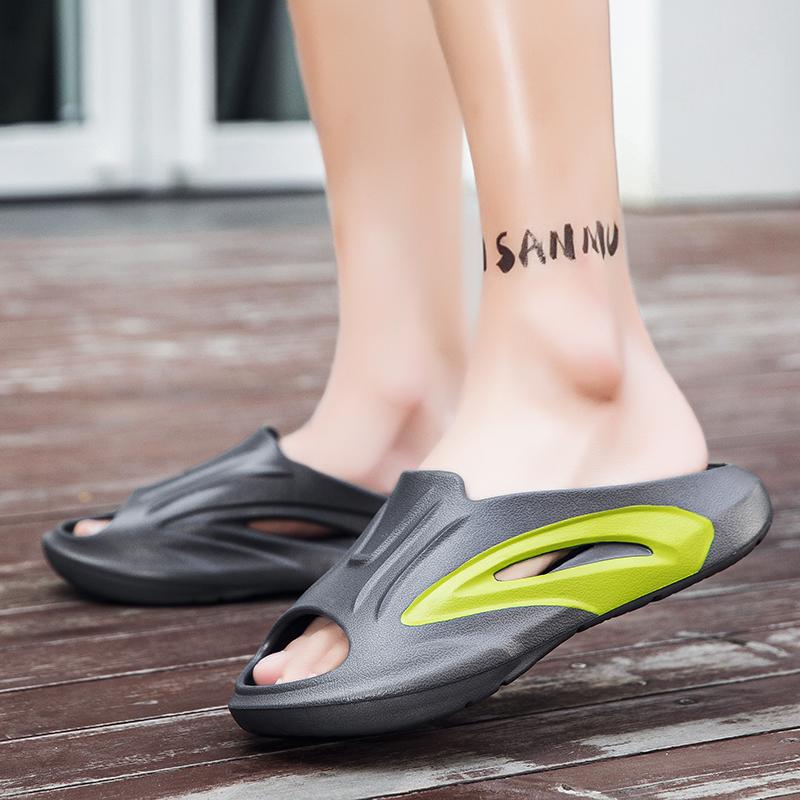 Summer New Men's Shower Slippers Flip-flops Indoor and Outdoor Home EVA Sandals Non-slip Casual Beach Men's Shoes Mesh Slippers