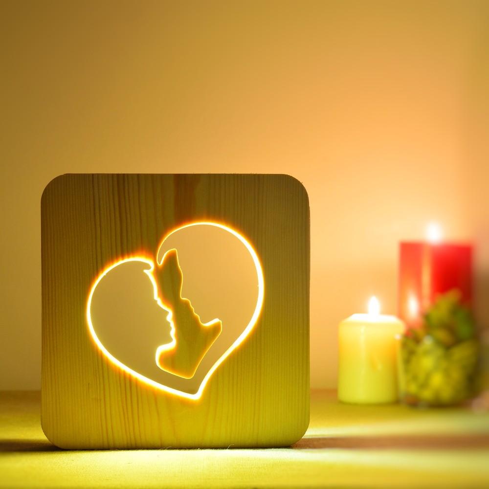 

Starmood 3D 3D Wooden Heart Love Led Table Top Night
