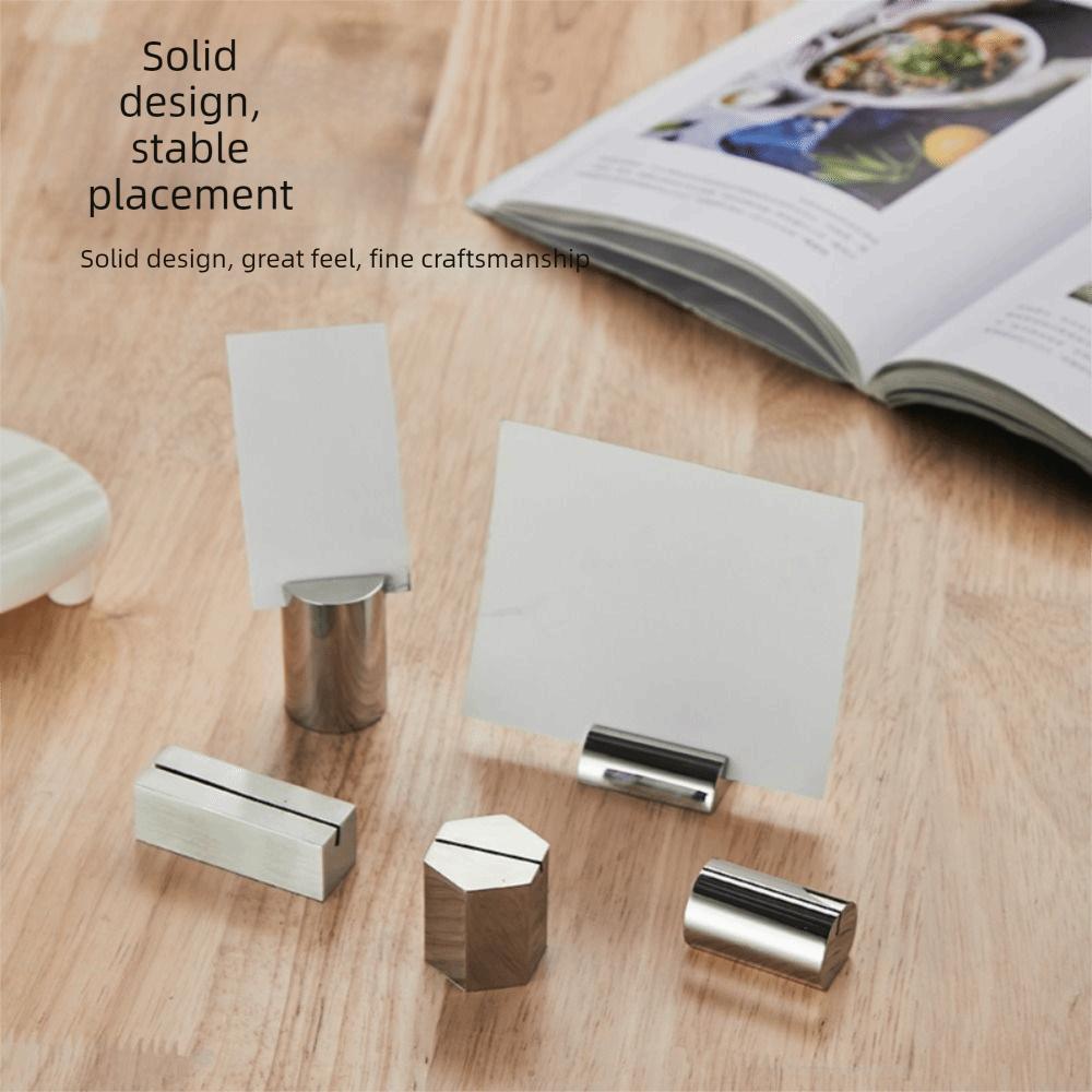 Solid Photo Picture Holder Clip Geometric Shape Menu Sign Holder  Wedding Party