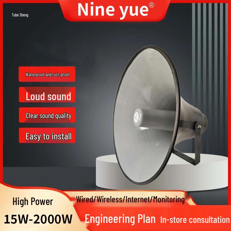 Horn High-Power Outdoor Loudspeaker for Rural Broadcasting & Flood Control