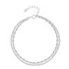 Summer Fashionable and Versatile High-class Sense of Full of Stars Double-layer Bracelet Beads Rice Anklet Tide Jewellery