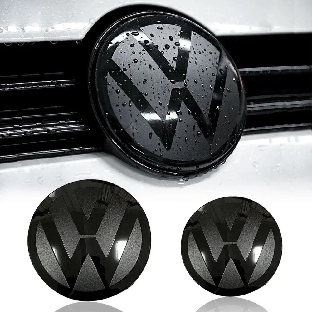 2025 Hot 2pcs Not Affect ACC Front Grille emblem Cover Or Rear Trunk Lid Cover for Volkswagen Golf 7/7.5/ 8 Passat B8 Polo  Jett nero