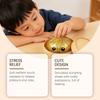 Miękka piłeczka antystresowa: Uroczy Fidget Toy w Kształcie Parzonego Bułeczki z Brokatem i Uśmiechniętą Twarzą, Miękki Zabawka do Ściskania dla Dzieci i Dorosłych, Bezpieczny i Trwały, 3 Kolory